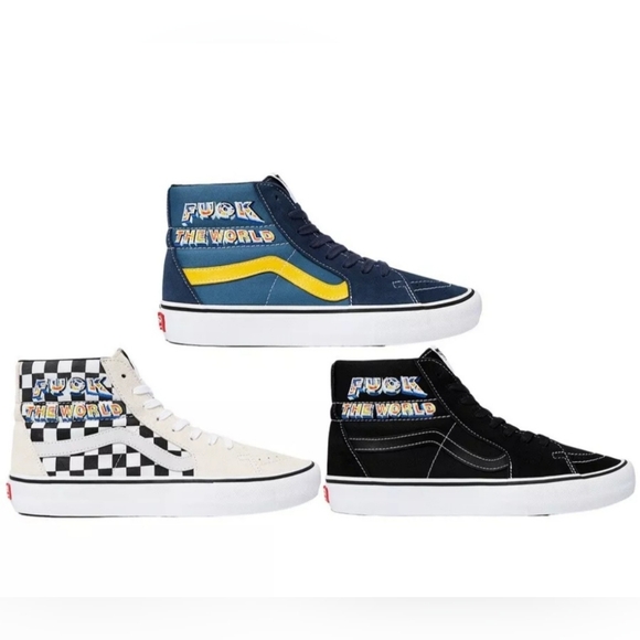 Vans X Supreme Sk8-Hi Pro "Fu(k The World" *FW19* *NWT* - Picture 5 of 8